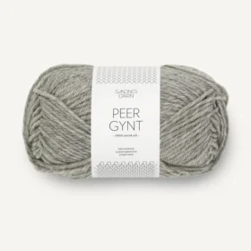 Sandnes Garn Peer Gynt - 1042 Meleerattu harmaa