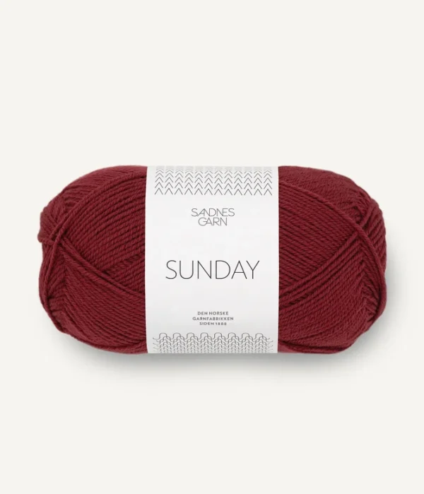 Sandness_garn_sunday_syvä_viininpunainen Sandness_garn_sunday_syvä_viininpunainen