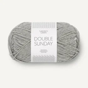 Sandnes Garn Double Sunday - 1042 Meleerattu vaaleanharmaa