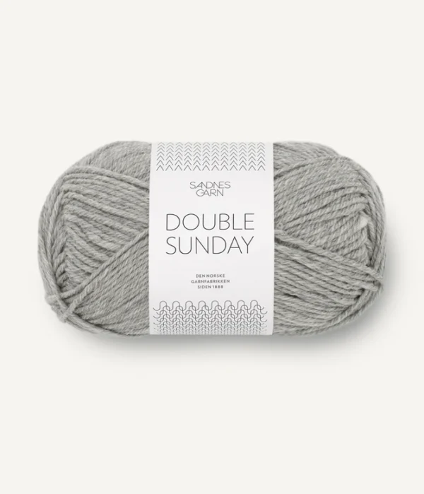 Sandnes Garn Double Sunday - 1042 Meleerattu vaaleanharmaa Sandnes Garn Double Sunday - 1042 Meleerattu vaaleanharmaa