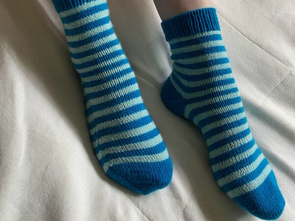 Basic striped toe-up socks Basic striped toe-up socks