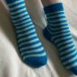 Basic striped toe-up socks
