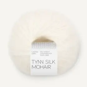 Sandnes Garn Tynn Silk Mohair - 1001 valkoinen